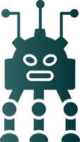 robotica glyph helling icoon vector