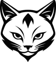 kat icoon, gemakkelijk logo van kat. zwart en wit ontwerp elementen. vector illustratie.