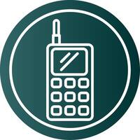 walkie talkie glyph helling icoon vector