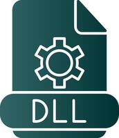 dll glyph helling icoon vector