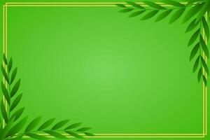 groen Islamitisch duidelijk achtergrond met blad ornamenten vector