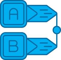 diagram blauw lijn gevulde icoon vector