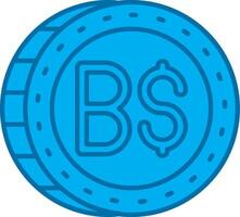 Brunei blauw lijn gevulde icoon vector