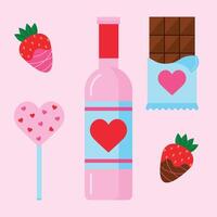 gelukkig Valentijnsdag dag vector illustratie stickers verzameling reeks