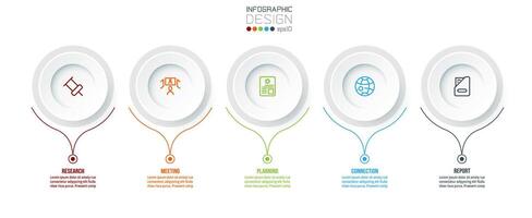 bedrijfsconcept infographic sjabloon met optie. vector