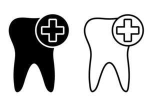 tand icoon. tandheelkundig concept. eenvoudig gemakkelijk ontwerp vector