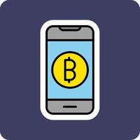 online bitcoin betaling vector icoon