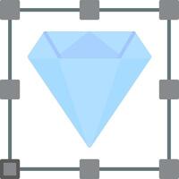 diamant vlak licht icoon vector