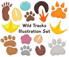 schattig wild sporen illustratie reeks vector