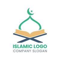 Islamitisch logo sjabloon, lint Islamitisch koepel paleis logo ontwerp sjabloon. moskee logo ideeën. inspiratie logo ontwerp. sjabloon vector illustratie.