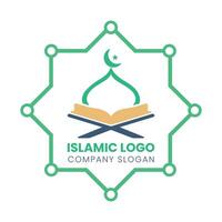 Islamitisch logo sjabloon, lint Islamitisch koepel paleis logo ontwerp sjabloon. moskee logo ideeën. inspiratie logo ontwerp. sjabloon vector illustratie.