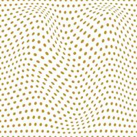 abstract gemakkelijk goud metaal kleur klein polka punt golvend vervormen patroon Aan wit achtergrond vector
