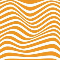 abstract oranje sap kleur horizontaal lijn golvend patroon Aan wit achtergrond vector