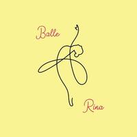 ballerina vector een lijn logo vector