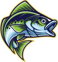 vector illustratie van Largemouth bas vis