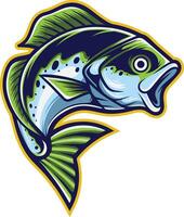 vector illustratie van Largemouth bas vis