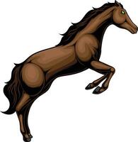 vector illustratie van paard met gedetailleerd artwork