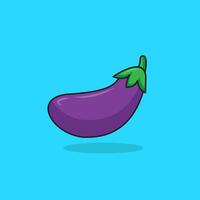 vector illustratie van aubergine groente vlak ontwerp