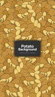 aardappel illustratie, tropisch groente achtergrond ontwerp sjabloon vector