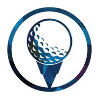 golf logo ontwerp sjabloon vector. golf bal Aan tee logo ontwerp icoon. vector