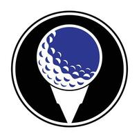 golf logo ontwerp sjabloon vector. golf bal Aan tee logo ontwerp icoon. vector