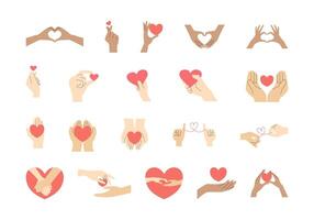 hand- liefde teken illustratie element reeks vector