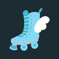 rol schaatsen, vector rol skates illustratie