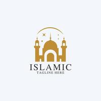 ai gegenereerd moskee logo ontwerp met Islamitisch creatief concept vector