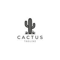 ai gegenereerd cactus logo vector icoon ontwerp sjabloon