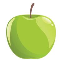 geheel groen appel icoon tekenfilm vector. gezond voedsel vector