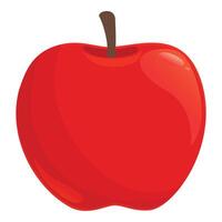 geheel rood appel icoon tekenfilm vector. biologisch fruit vector
