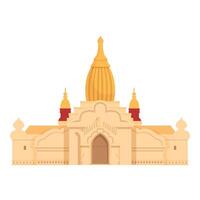 Myanmar kasteel icoon tekenfilm vector. vrede cultuur vlag vector