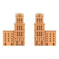 Minsk gebouw icoon tekenfilm vector. staat natie vector