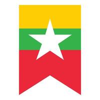 Myanmar vlag embleem icoon tekenfilm vector. festival cultuur vector