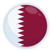 cirkel qatar vlag icoon tekenfilm vector. spel sport bezoeker vector