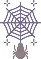 spinnenweb vlak licht icoon vector