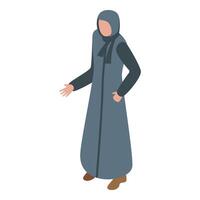 qatar Arabisch vrouw icoon isometrische vector. hoog natie vector