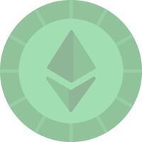 ethereum munten vlak licht icoon vector