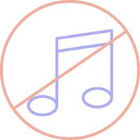 Nee muziek- vlak licht icoon vector