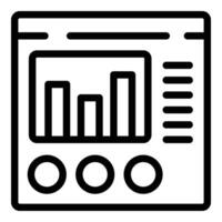 online web diagram icoon schets vector. carrière opleiding vector