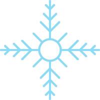 sneeuwvlok vlak licht icoon vector