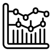 diagram financieel icoon schets vector. aan het leren donker vector