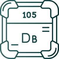 dubnium lijn helling groen icoon vector