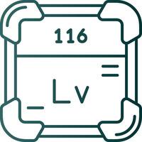 livermorium lijn helling groen icoon vector