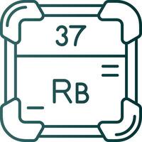 rubidium lijn helling groen icoon vector