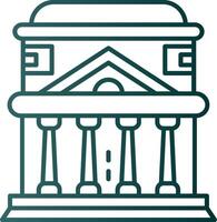 pantheon lijn helling groen icoon vector