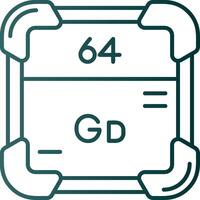 gadolinium lijn helling groen icoon vector