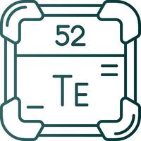 tellurium lijn helling groen icoon vector