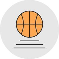 basketbal lijn gevulde licht cirkel icoon vector