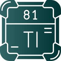 thallium glyph helling groen icoon vector